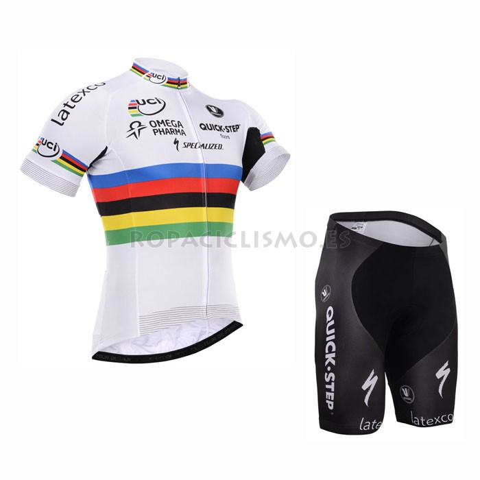 2015 Maillot Quick Step mangas cortas Blanco